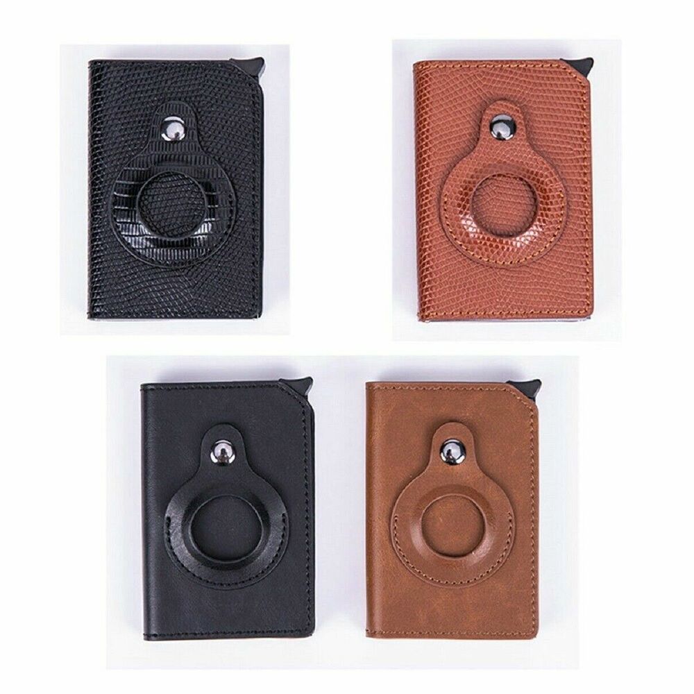 Men Wallet Leather Smart Money Clip Card Holder RFID Blocking For AirTag Cover