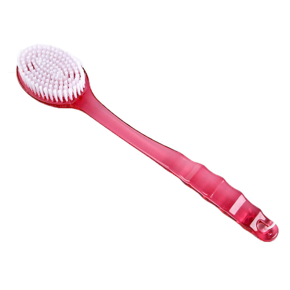 Long Handled Plastic Body Bath Shower Back Brush Scrubber Cleaning Massager