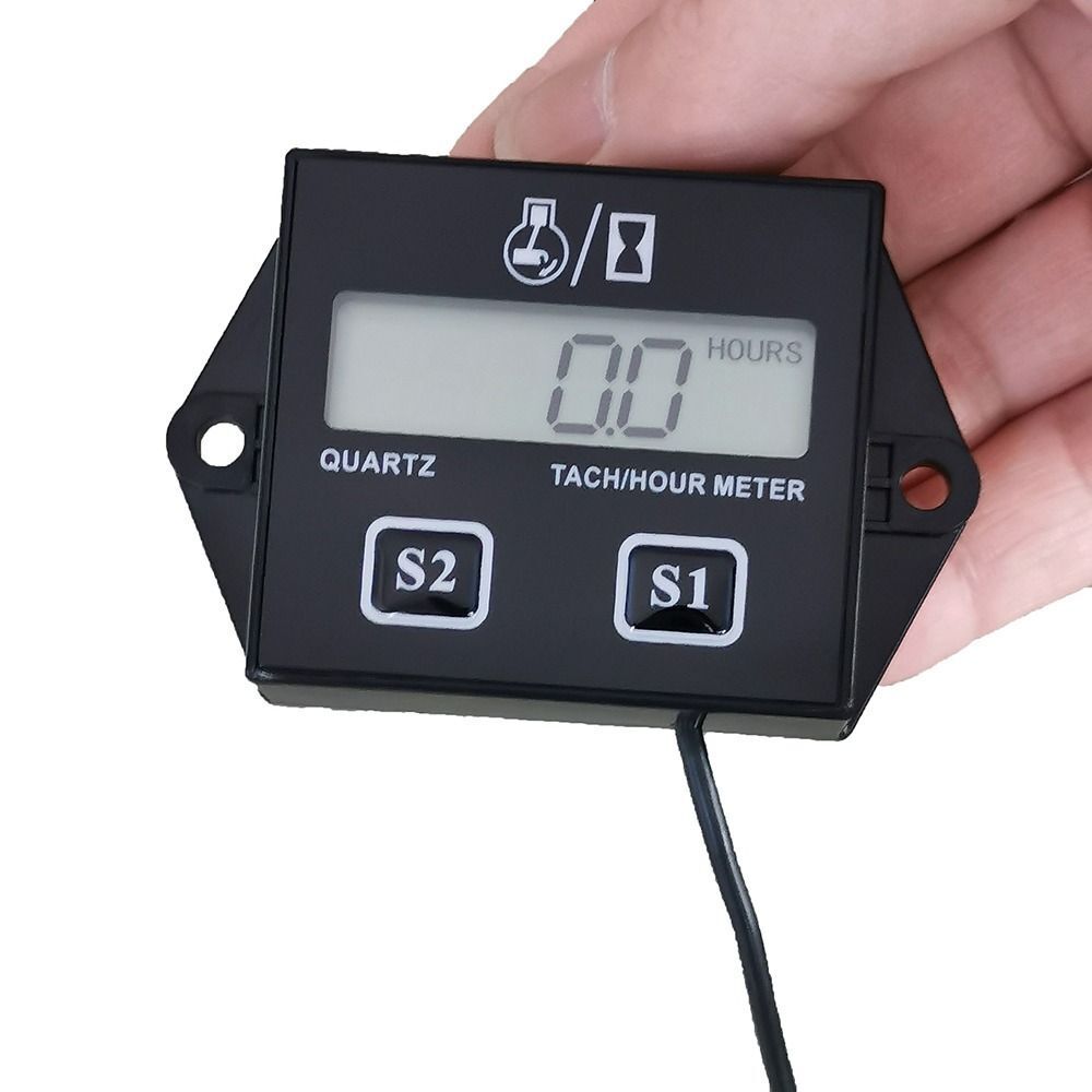 Waterproof Engine Tach Hour Meter Tachometer Gauge Engine RPM Meter Digital