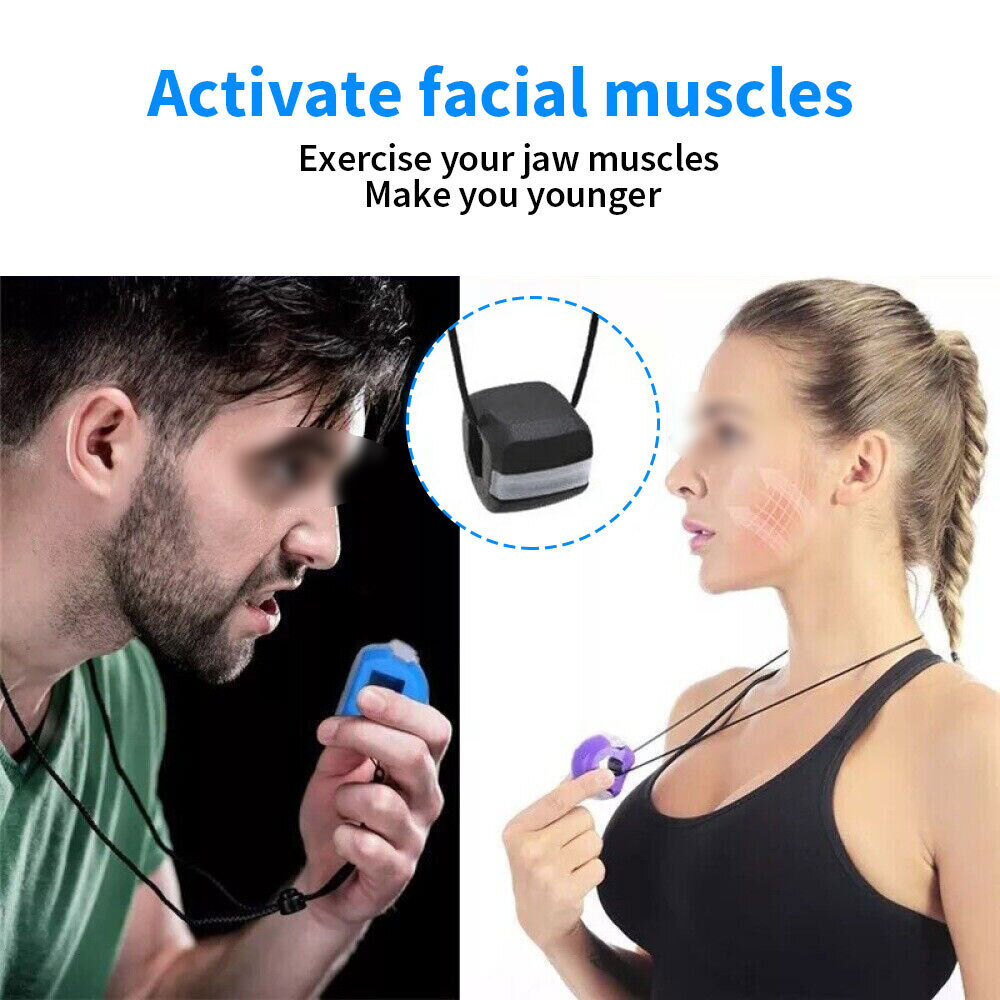 Jawline Exerciser Neck Toner Jaw Training Fitness Ball Face Muscle Trainer Kit