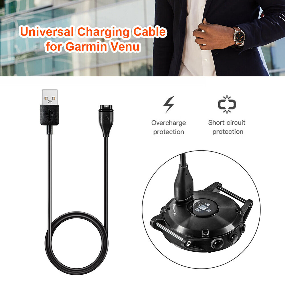 NEW 1m USB Data Charging Charger Cable for Garmin Fenix 5S Venu 2 Smart Watch