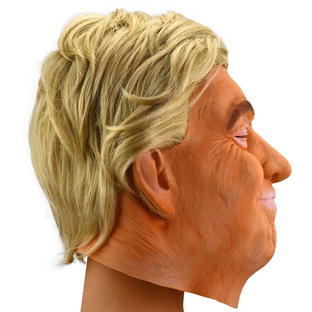 Realistic Donald Trump Mask Costume Cosplay Party Celebrity Latex Mask Hallo NEW