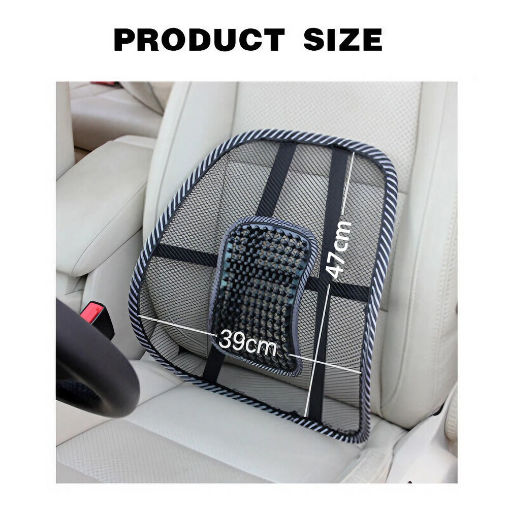 2x Mesh Lumbar Back Support for Office Home Car Seat Chair Truck Pillow Cushion