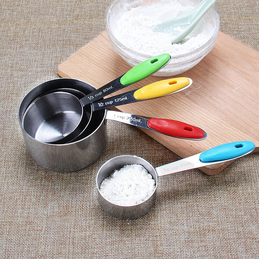 10pcs Set Measuring Cups Kitchen Baking Teaspoon Stainless Steel and Spoons