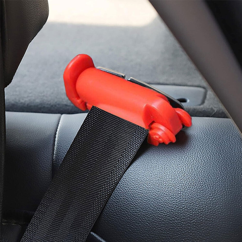 Universal Red Car Seat Belt Buckle Clip Anti-Scratch Protector Cover Accessories