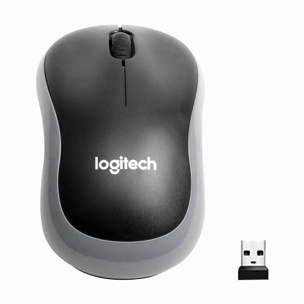 Logitech M185 Wireless Optical Mouse + USB Receiver Fit Compact PC Laptop Mouse