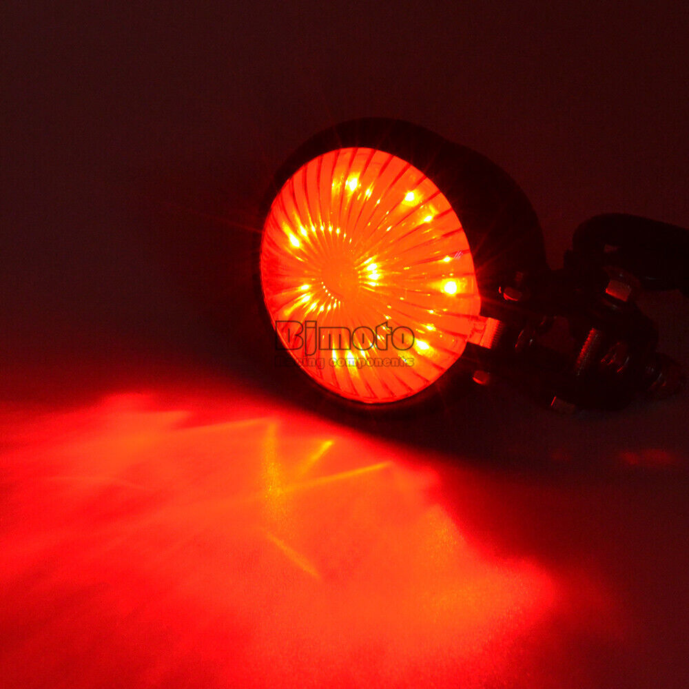 Retro Motorcycle Red LED Rear Tail Light Brake Stop Lamp For Harley Cafe Racer