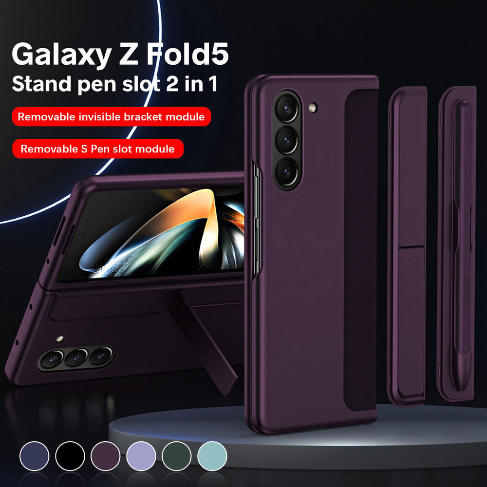 For Samsung Galaxy Z Fold 5 Fold 4 3 Rugged Bracket Stand Holder Case with S Pen