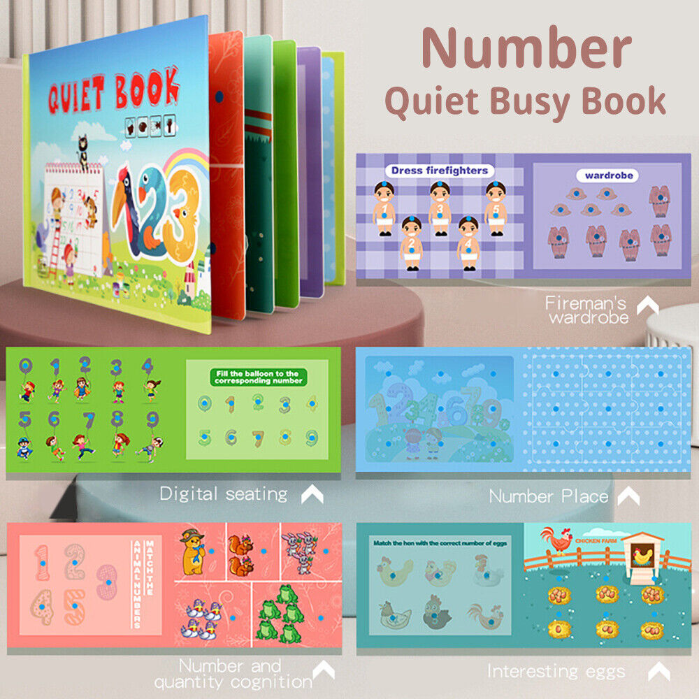 Kids Quiet Busy Book Montessori Toy Child Toddler Early Educational Learning Toy