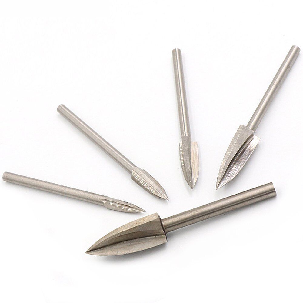 5 PCS/Set Wood Carving And Engraving Drill Bit Milling Cutter Carving Root #T