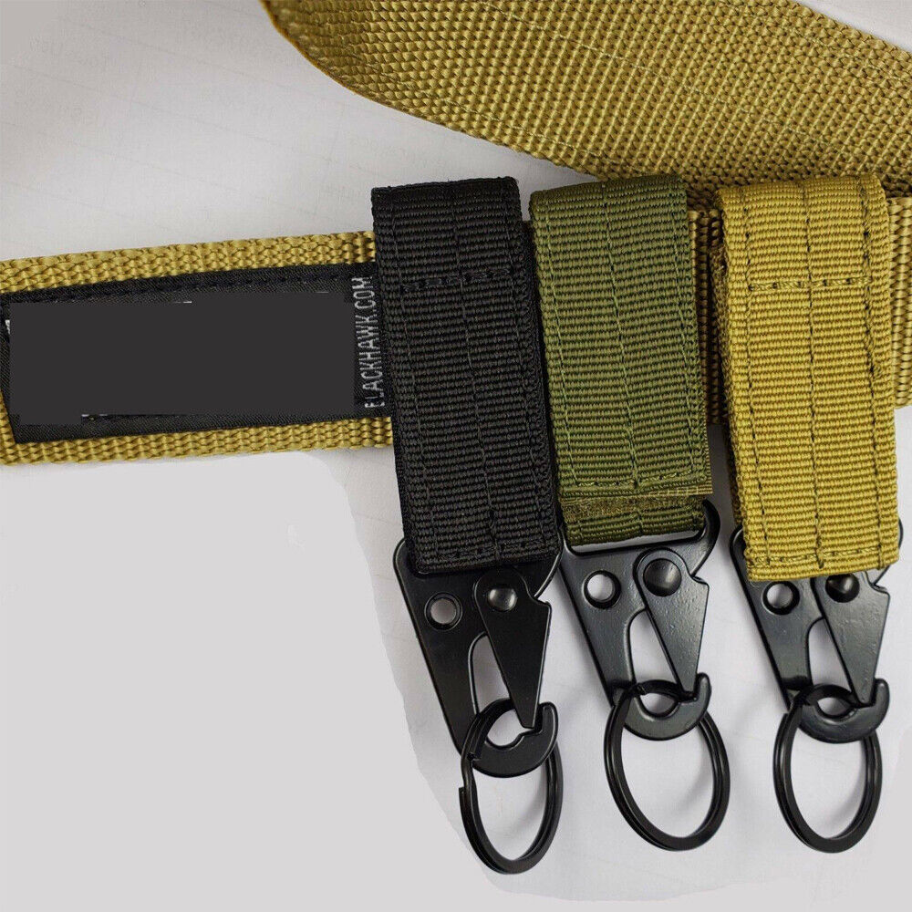 Military Nylon Key Hook Webbing Molle Buckle Outdoor Hanging Belt Carabiner Clip