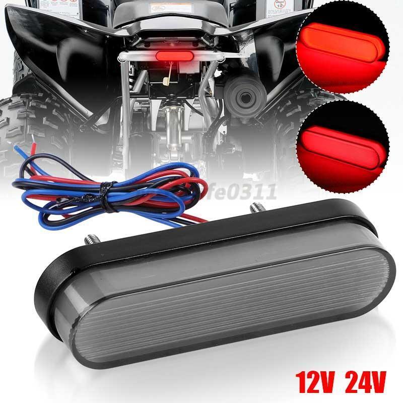 Universal Motorcycle LED Brake Stop Tail Light Rear Lamp For ATV UTV Dirt Bike