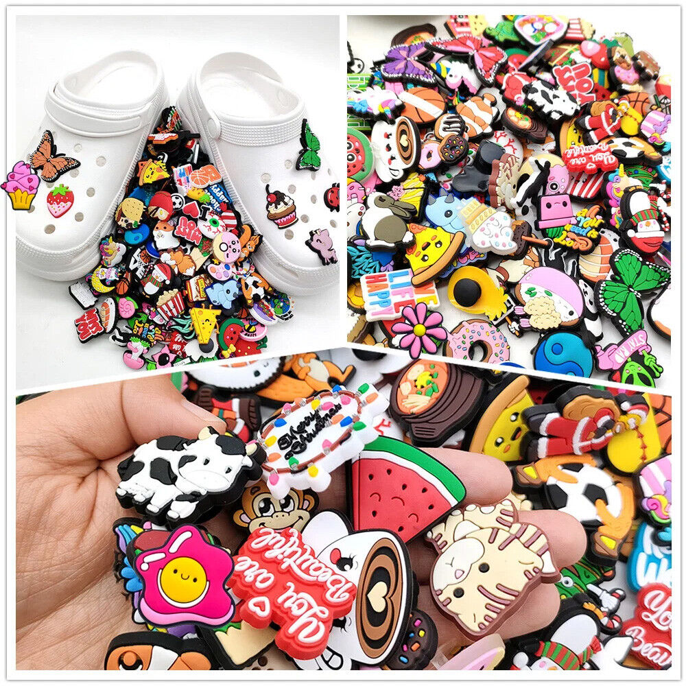 100x Random Cartoon Cute Shoe Charms