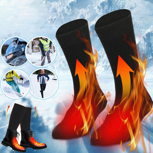 Unisex Electric Heated Boots Socks Battery Operated Warm Thermal Stockings New