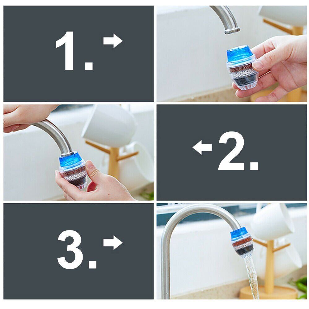 Kitchen Faucet Tap Water Coconut Carbon Clean Purifier Filter Cartridge Home