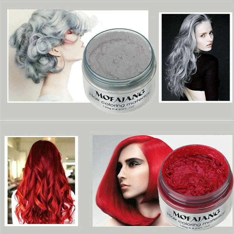 Hair Color Wax Mud Hair Dye Styling Cream DIY Coloring Unisex