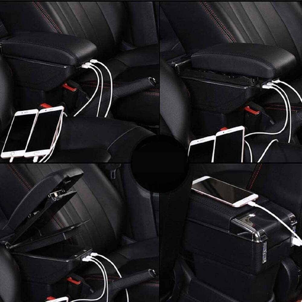 For MG ZS 17-22 Armrest Central Consoles Box Arm Rest With USB Charge White Line