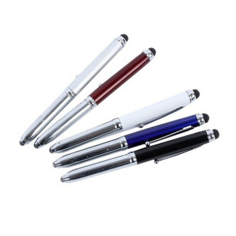 3 in 1 Touch Screen Stylus Ballpoint Pen With LED Flash Light For Iphongo