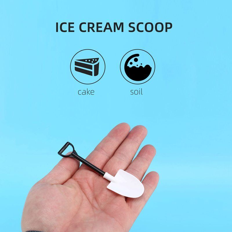 100Pcs Plastic Disposable Shovel Spoon Potted Cake Ice Cream Garden J5X1