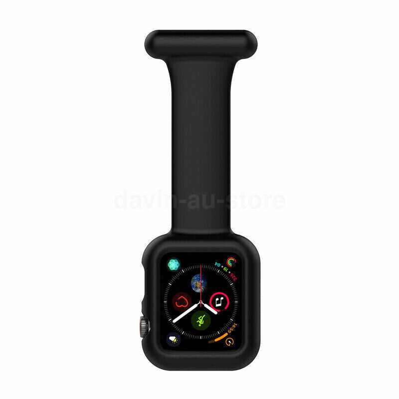 For Apple Watch 7 6 SE 5 4 3 2 1 Silicone Strap Band+Case Fob For Nurses Doctors