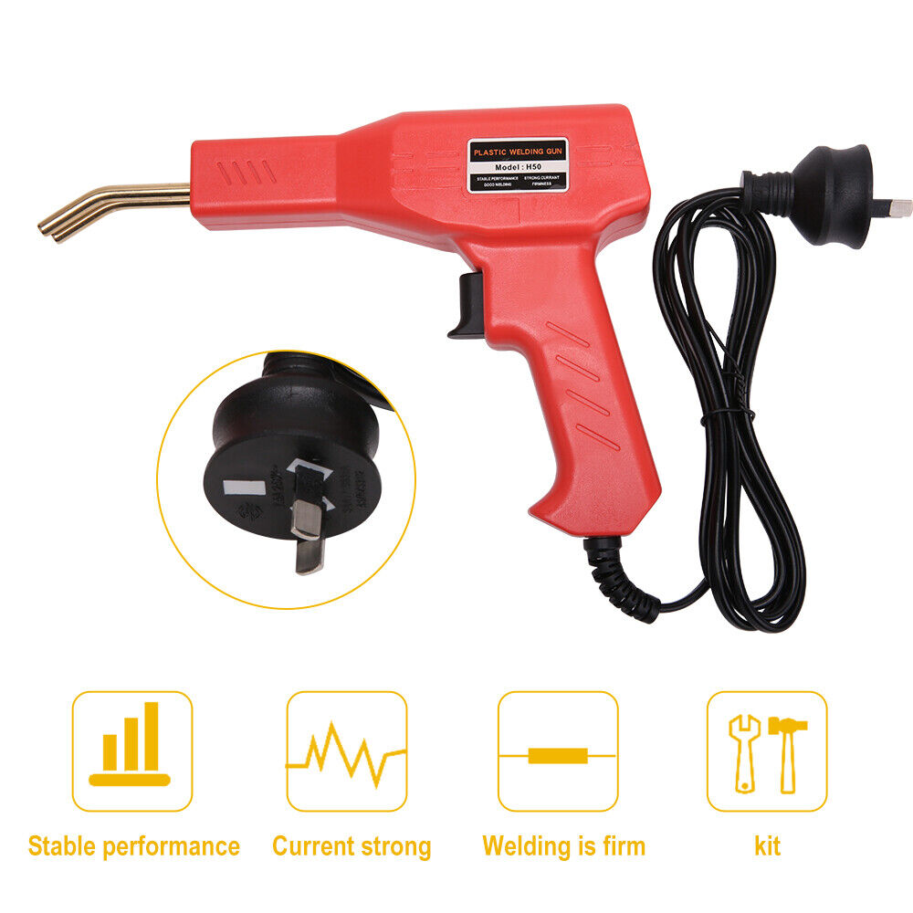 Handheld Welder Weld Plastic Repair Machine Crack Hot Stapler Garage Tools Red