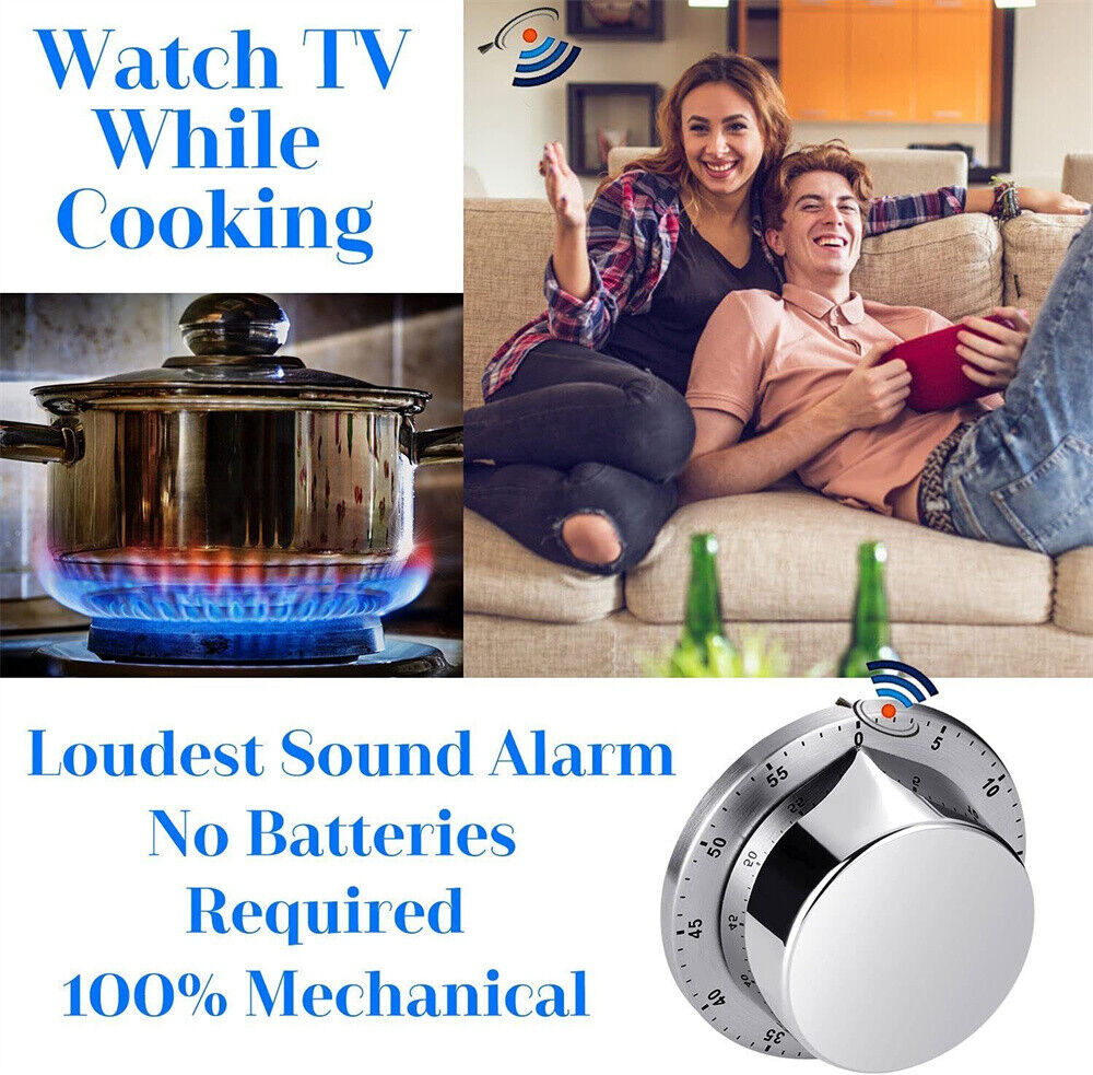 Kitchen Timer Visual Magnetic Counter Time Mechanical Oven 60 Minutes Timer