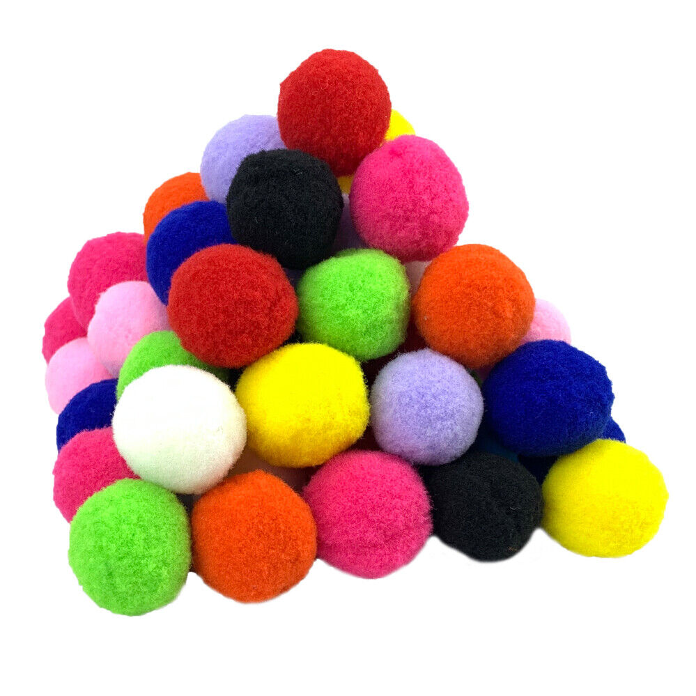 Pom Pom Balls Cat Pom Cat Toys Ball Stretch Plush Ball Interactive Kitten Toys