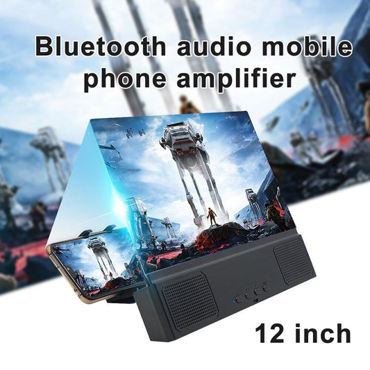 OZ 3D Mobile Phone Screen Magnifier 12" HD Video Amplifier for Smartphone Stand