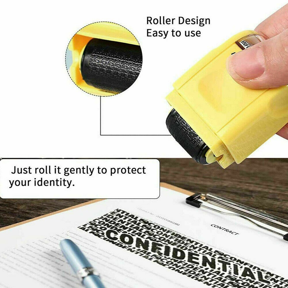 Wide Roller Stamp Identity Theft Stamp Perfect for Privacy Protection Leakage