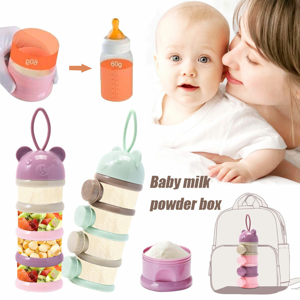 1 x 4 Layers Baby Milk Powder Formula Dispenser Feeding Case Box Food Container