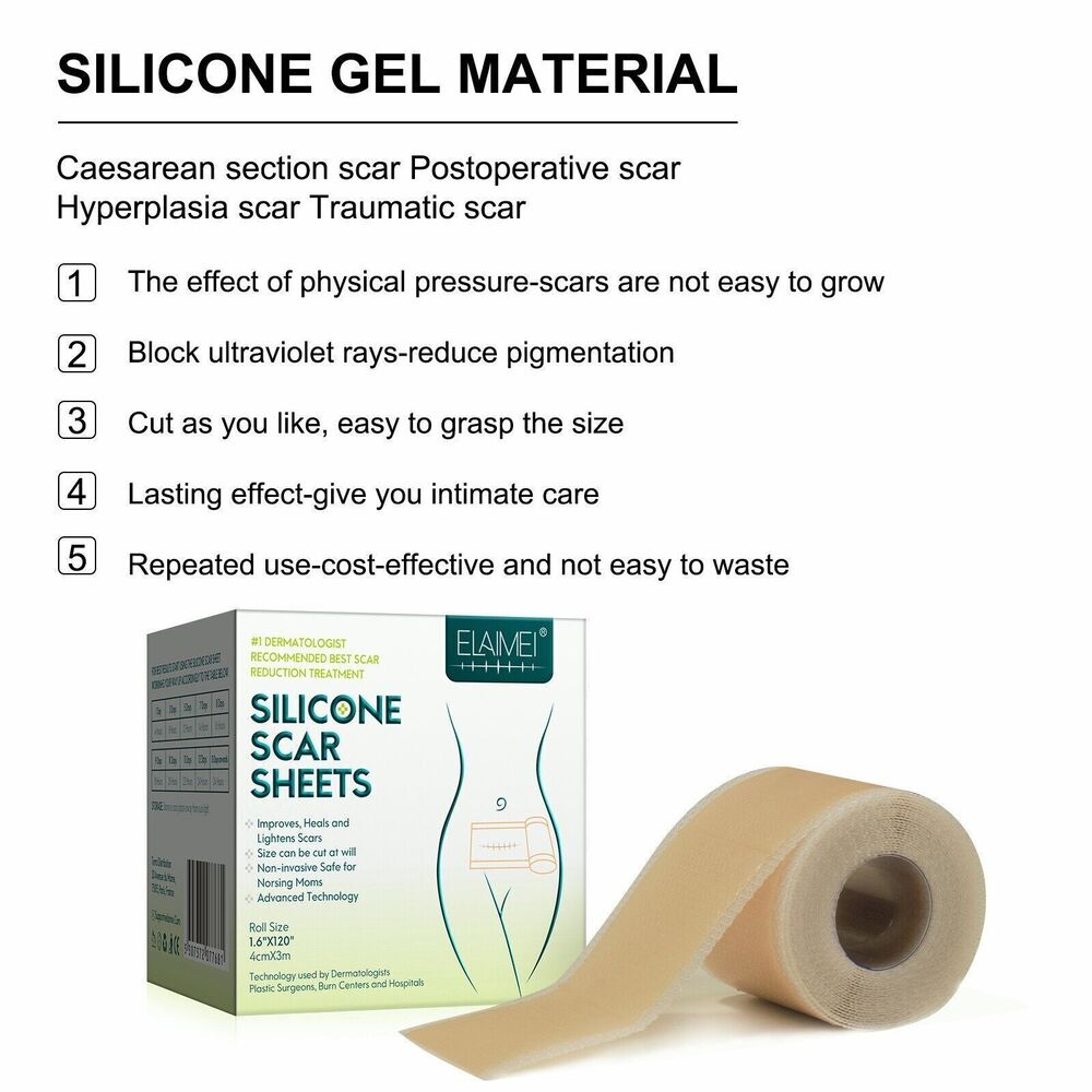 1.5M/Roll Silicone Gel Sheet Patch Scar Removal Wound Skin Repair Treatment Tape