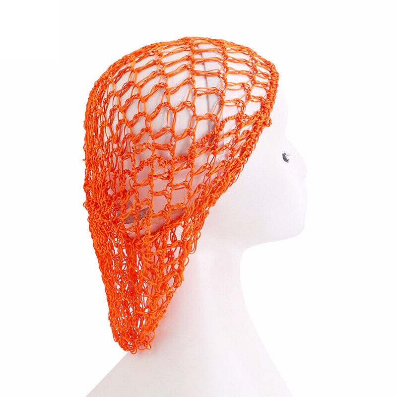 Womens Mesh Hair Net Crochet Cap Solid Hairnet Snood Sleeping Turban Hat Vintage