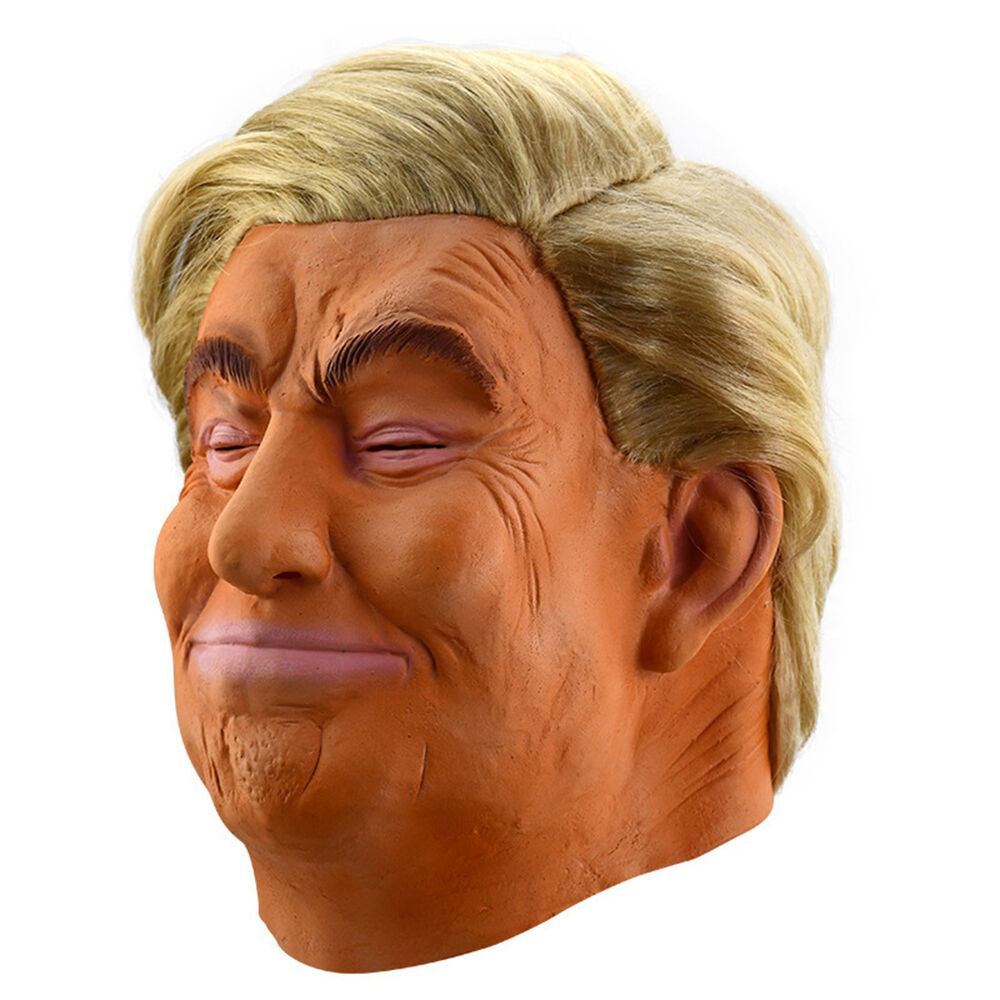 Realistic Donald Trump Mask Costume Cosplay Party Celebrity Latex Mask Hallo NEW