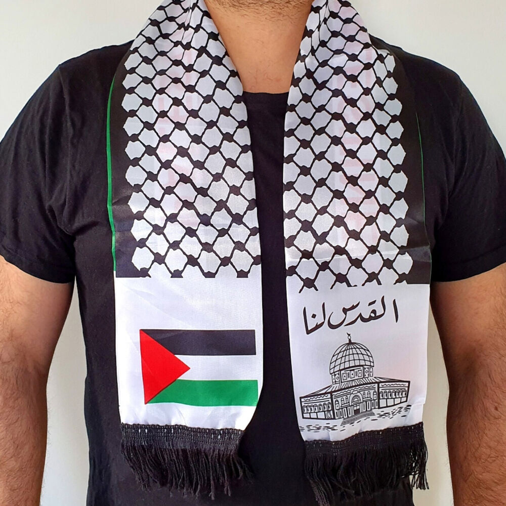 3PCS Palestine Flag Scarf Islamic Gift Keffiyeh Jerusalem Free Gaza AQSA