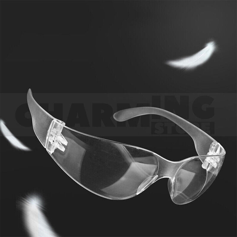 10pcs Clear Safety Glasses Protective Eyewear for Men Women Eye Protection