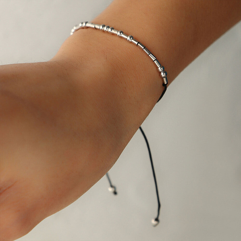 Morse Code Secret Hidden Message Best Bitches Friendship Couple Bracelet Gift