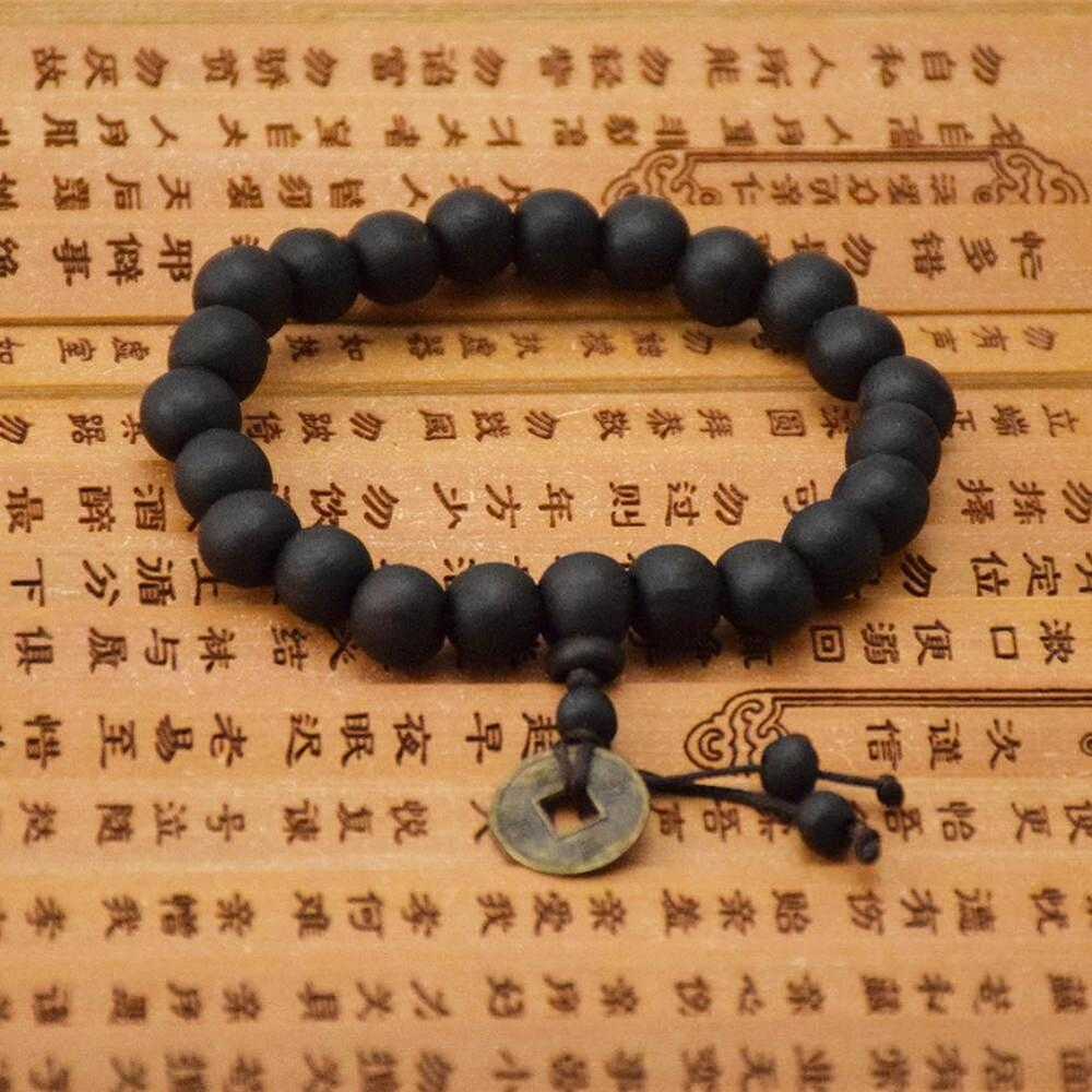 Men's Wooden 12MM Buddha Buddhist Prayer Beads Tibet Mala Bracelet N4E4