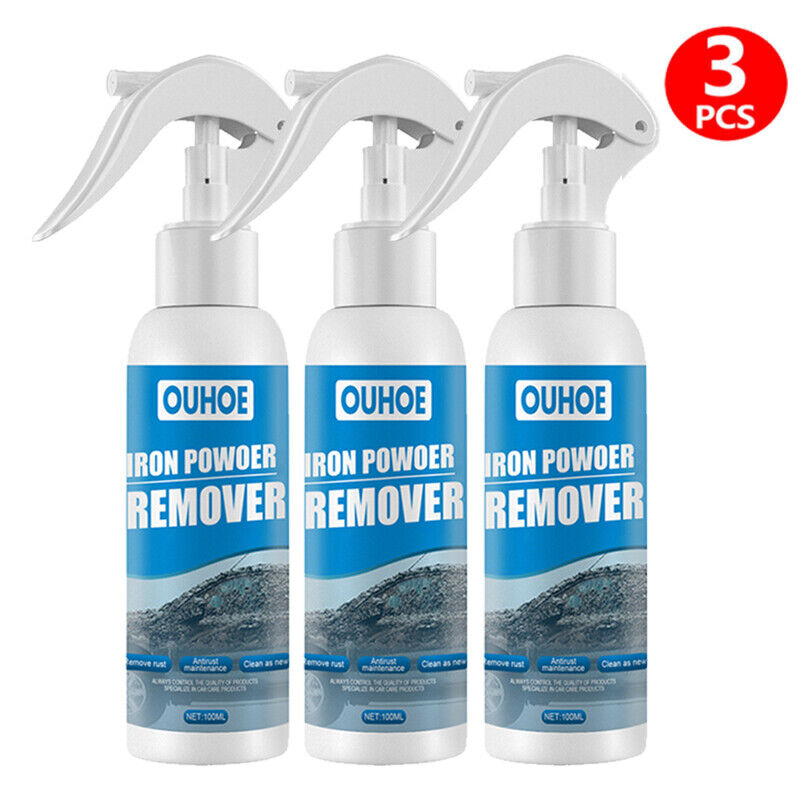 OUHOE Iron Powder Remover Car Rust Removal Spray RustOut Instant Remover Spray