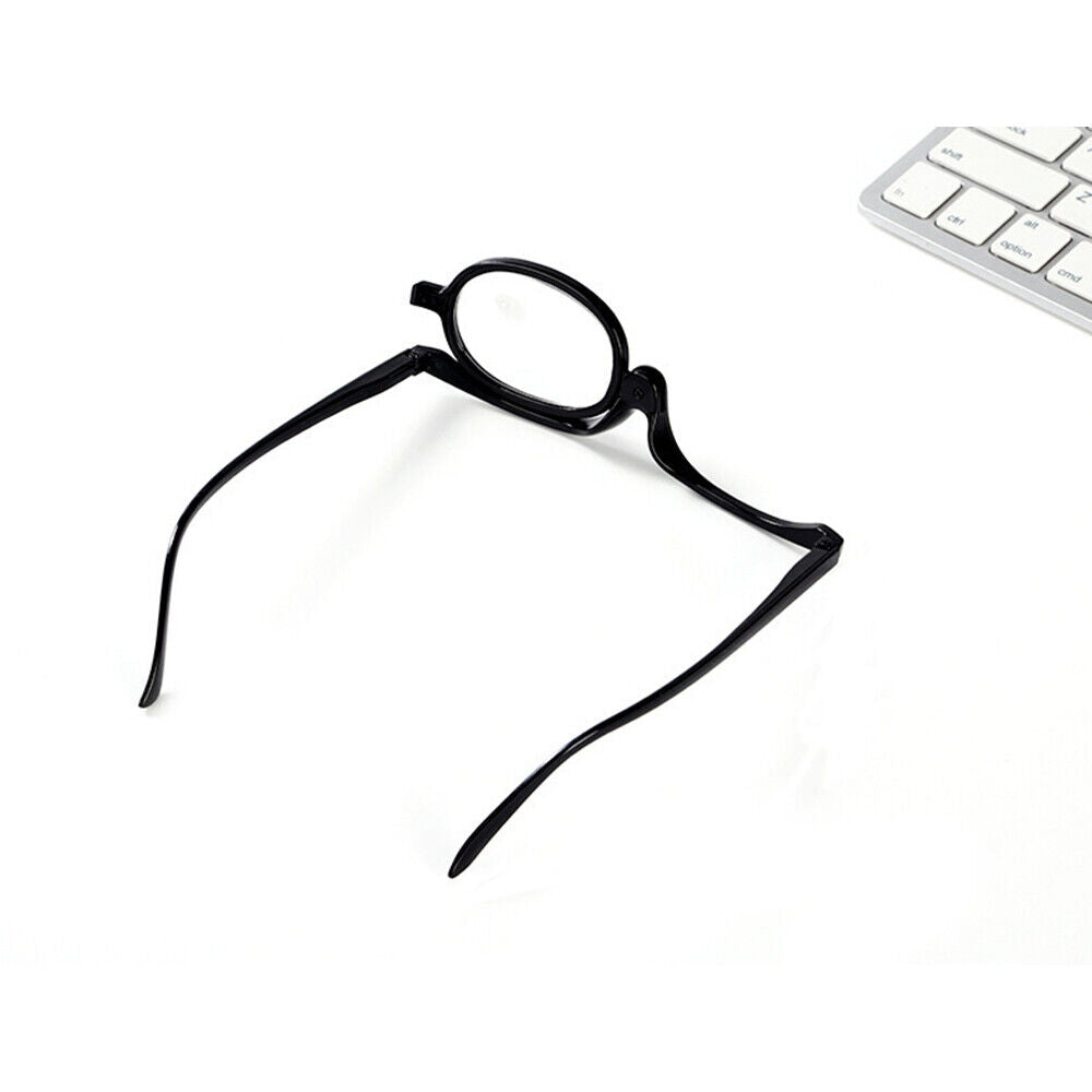 Women Eyeglasses Make-up Magnifying Glasses Foldable Reading Flip Down Glasses