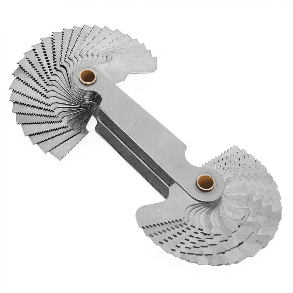 52 Blades Screw Thread Gauge Angle 60° Metric 55° Imperial Tap Pitch Inspection