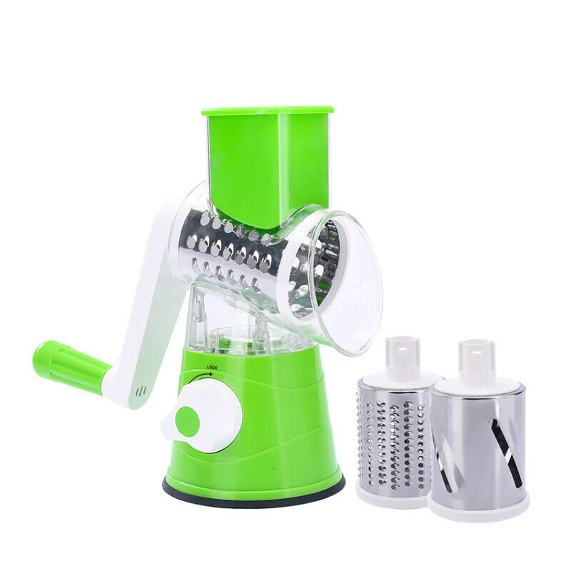 Kitchen Vegetable Fruit Slicer Cutter Shredder Food Manual Rotary Grater Chopper