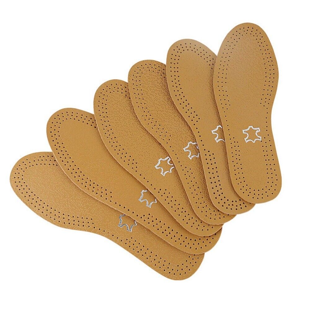 For Shoes Leather Insoles Men Women Insert Insole Cowhide Shoe Pads Shoe