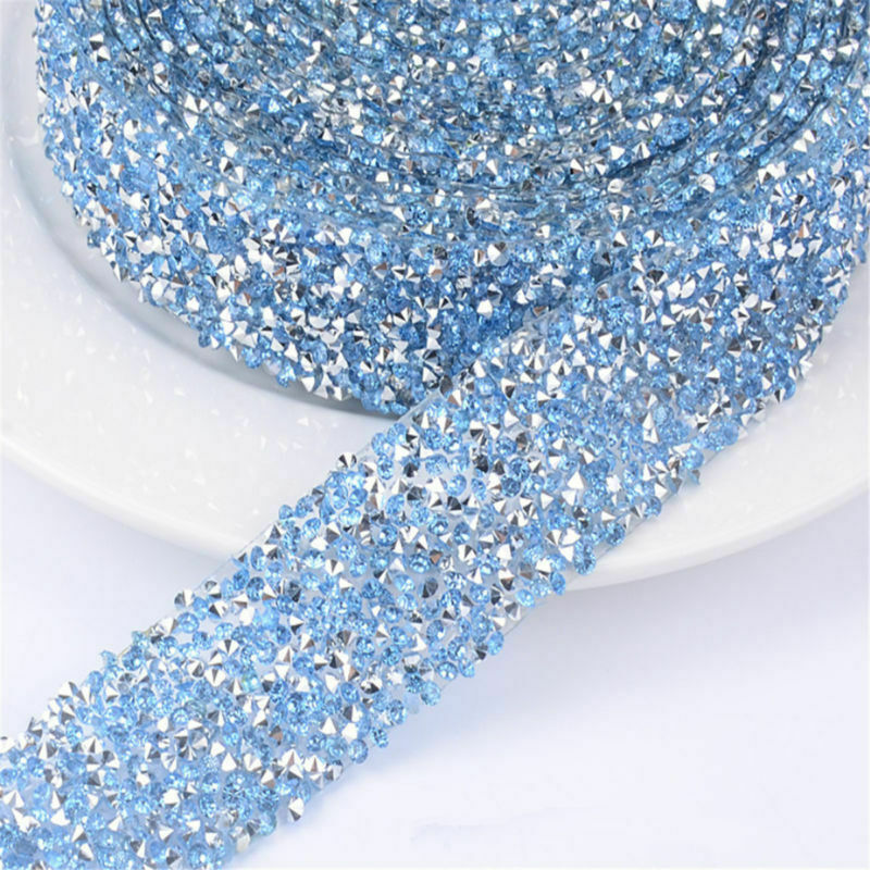 Iron On Applique Wedding Bridal Dress Rhinestone Beaded Trim Embellishment Decor