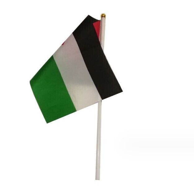 30PCS Palestinian National Hand Held Flags Palestine Stick Flag Small Miniature