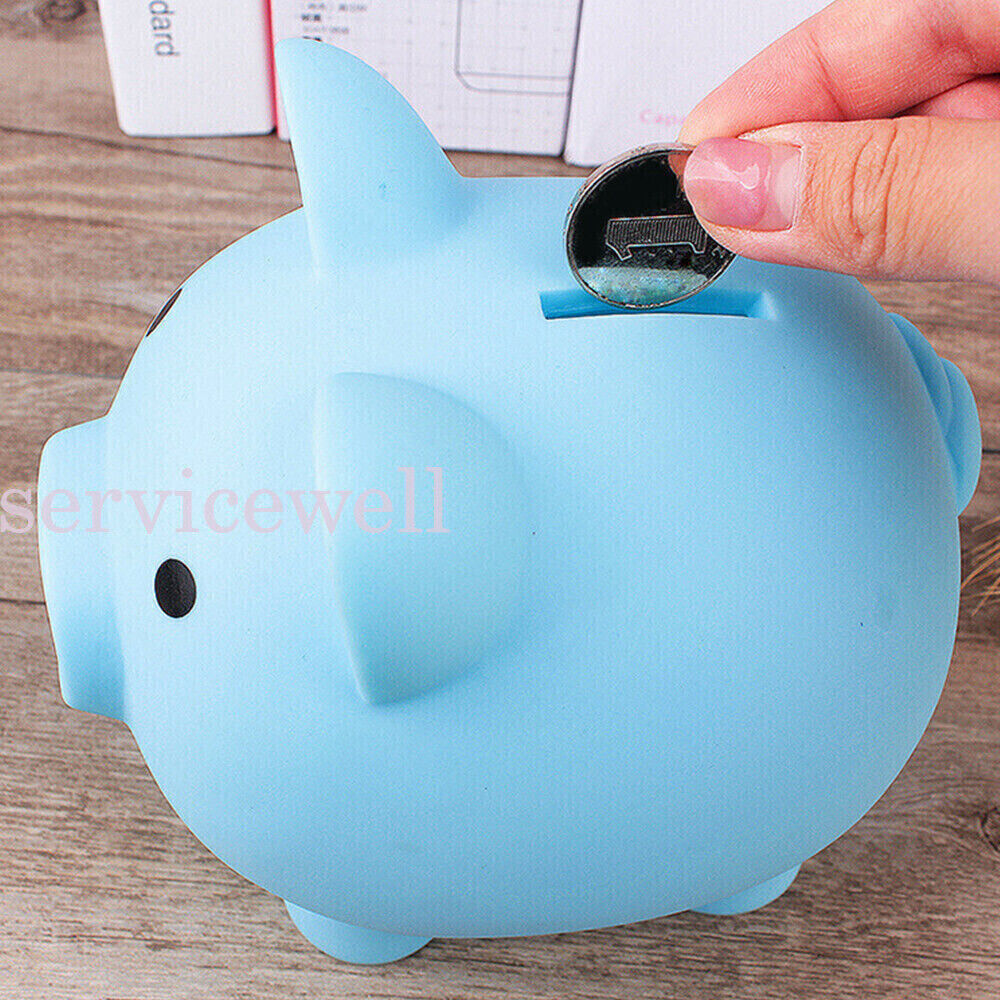 Toy Kids Gift Coin Money Save Openable Box Pig Cash Tin Piggy Bank Plastic Cute