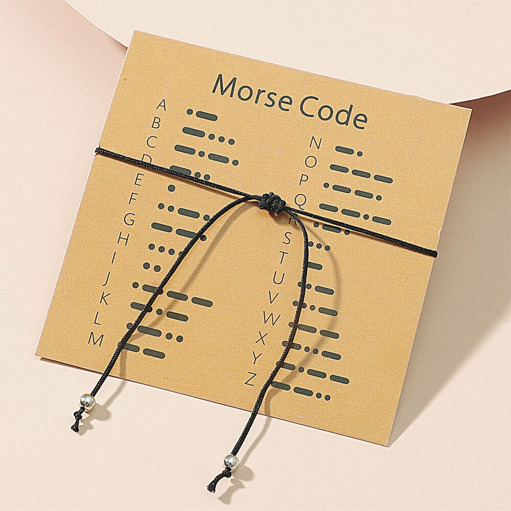 Morse Code Secret Hidden Message Best Bitches Friendship Couple Bracelet Gift