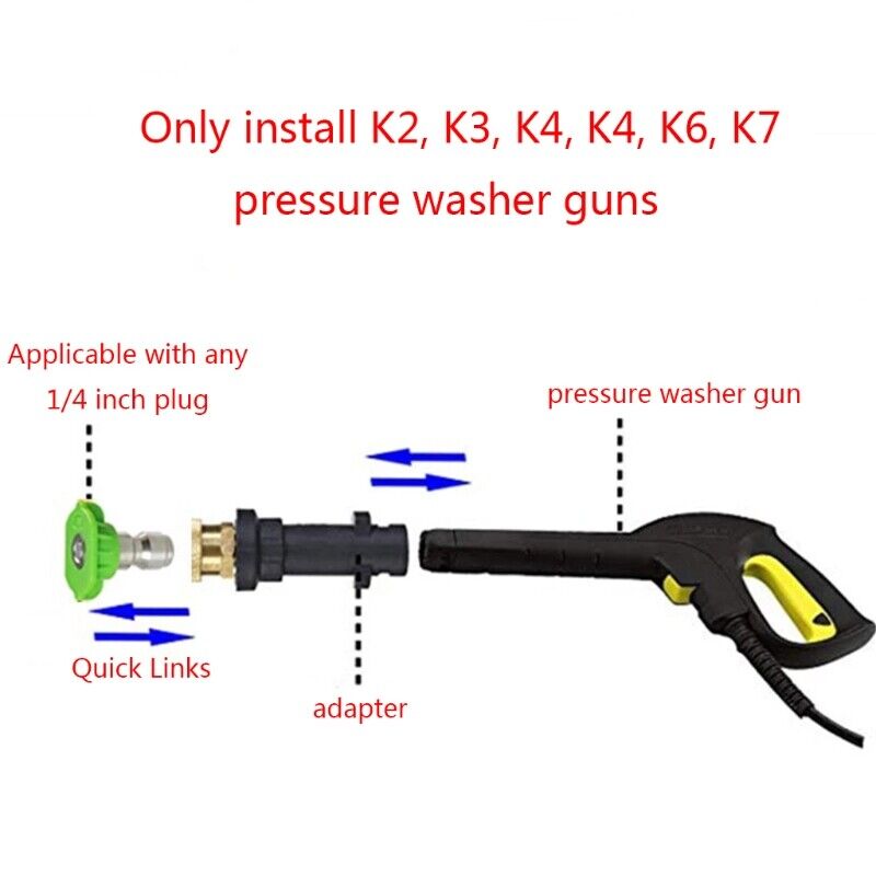 High Pressure Washer Quick Connector for K2 K3 K4 K5 K6 K7 Adapters