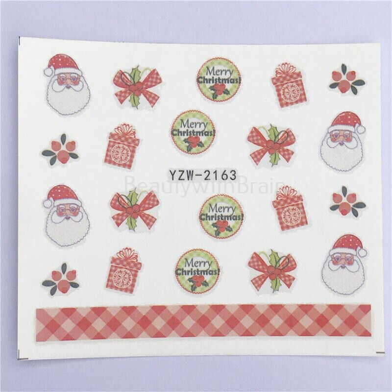 Nail Art Nail sticker Christmas Water Decal Nail Art Stickers