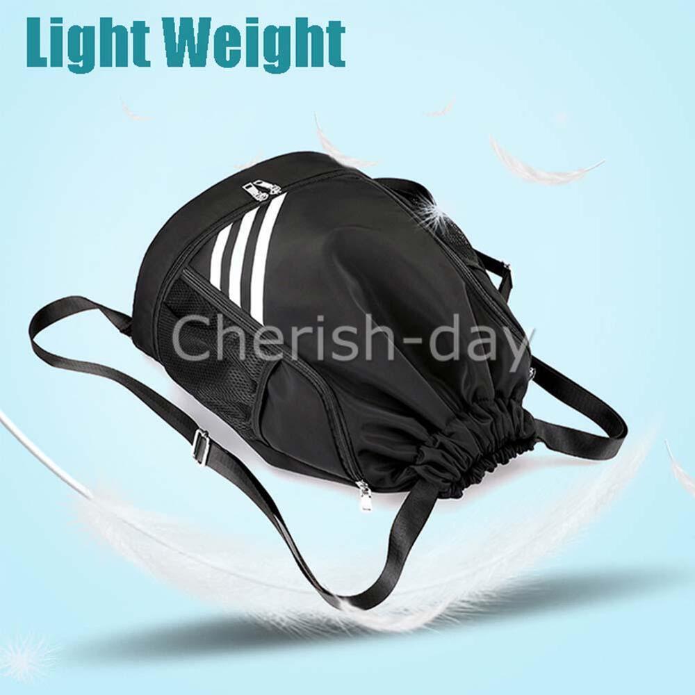 Women Mens Drawstring Backpack Bag Gym Sports Sack Portable Shoe Balls Bags