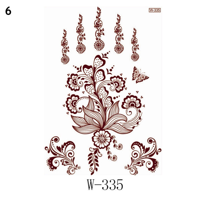 Temporary Tattoos Sticker Red Classic Henna Tattoo Tattoo Sticker Body Art 1pc